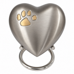 Gold Paw Heart Urn