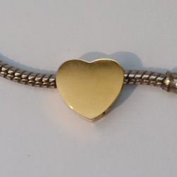 Alternative view of Gold Tiny Sliding Heart Charm