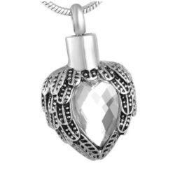 Alternative view of Angels Wings Heart - Clear