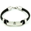 Diamond and Leather Cremation Bracelet