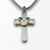 Gold Heart Cross - Small