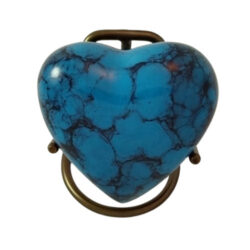 Marble Blue Heart Urn