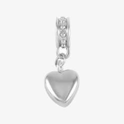 Hanging Silver Heart Charm