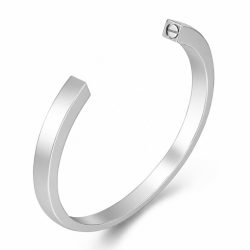 Solid Cremation Bracelet - Silver