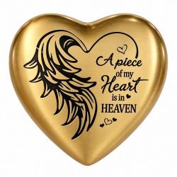 Gold Heart Urn - Heart in Heaven