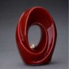 Oval Candle Urn - Red