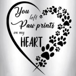 Paw Prints on my Heart Tiny Urn - Image 2