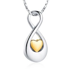 Infinity with Gold Heart