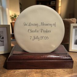 Alternative view of Serenity Round Aluminium Urn – Cream