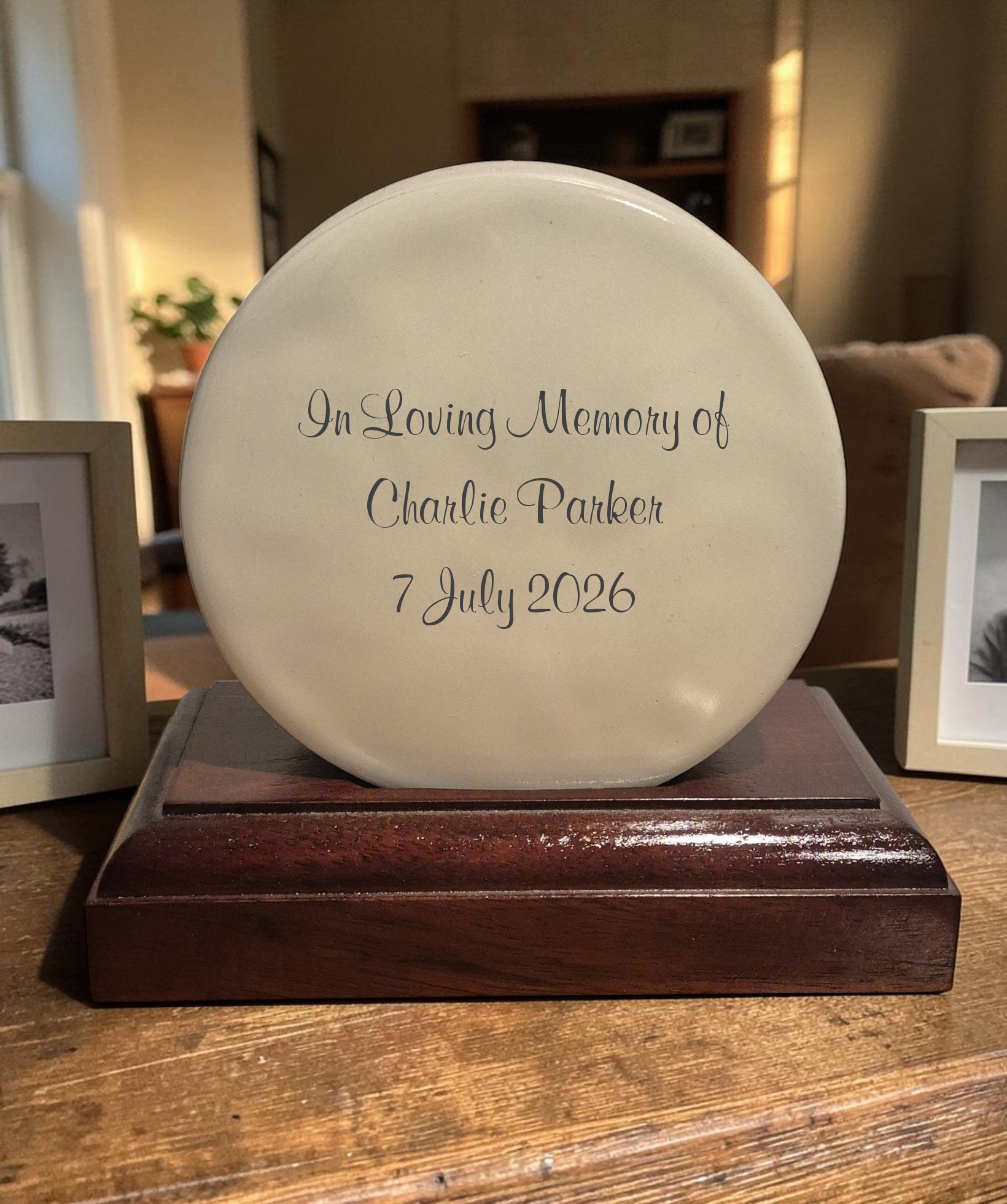 Serenity Round Aluminium Urn – Cream - Image 2