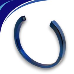 Alternative view of Solid Cremation Bracelet - Blue