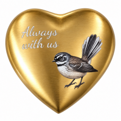 Gold Heart Urn - Always with us