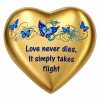 Gold Heart Urn - Love Never Dies
