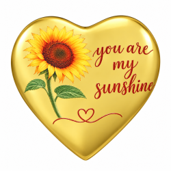 Gold Heart Urn - You are my sunshine