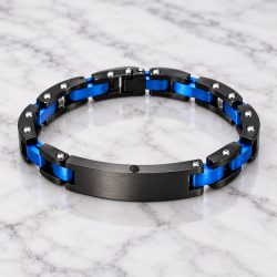 Alternative view of Eternal Bond – Blue Cremation Bracelet